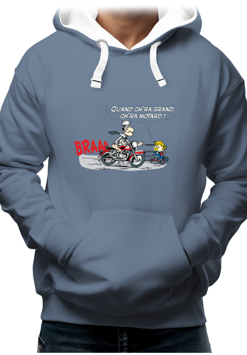 Sweat Adulte Motard et son fils