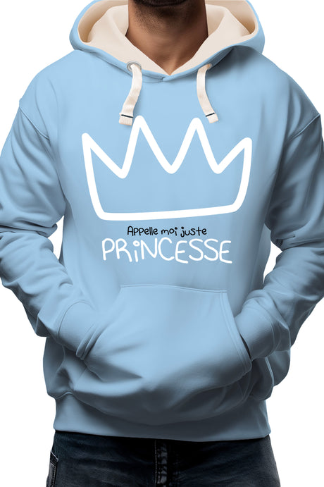 Sweat Adulte Princesse Couronne appelle moi juste