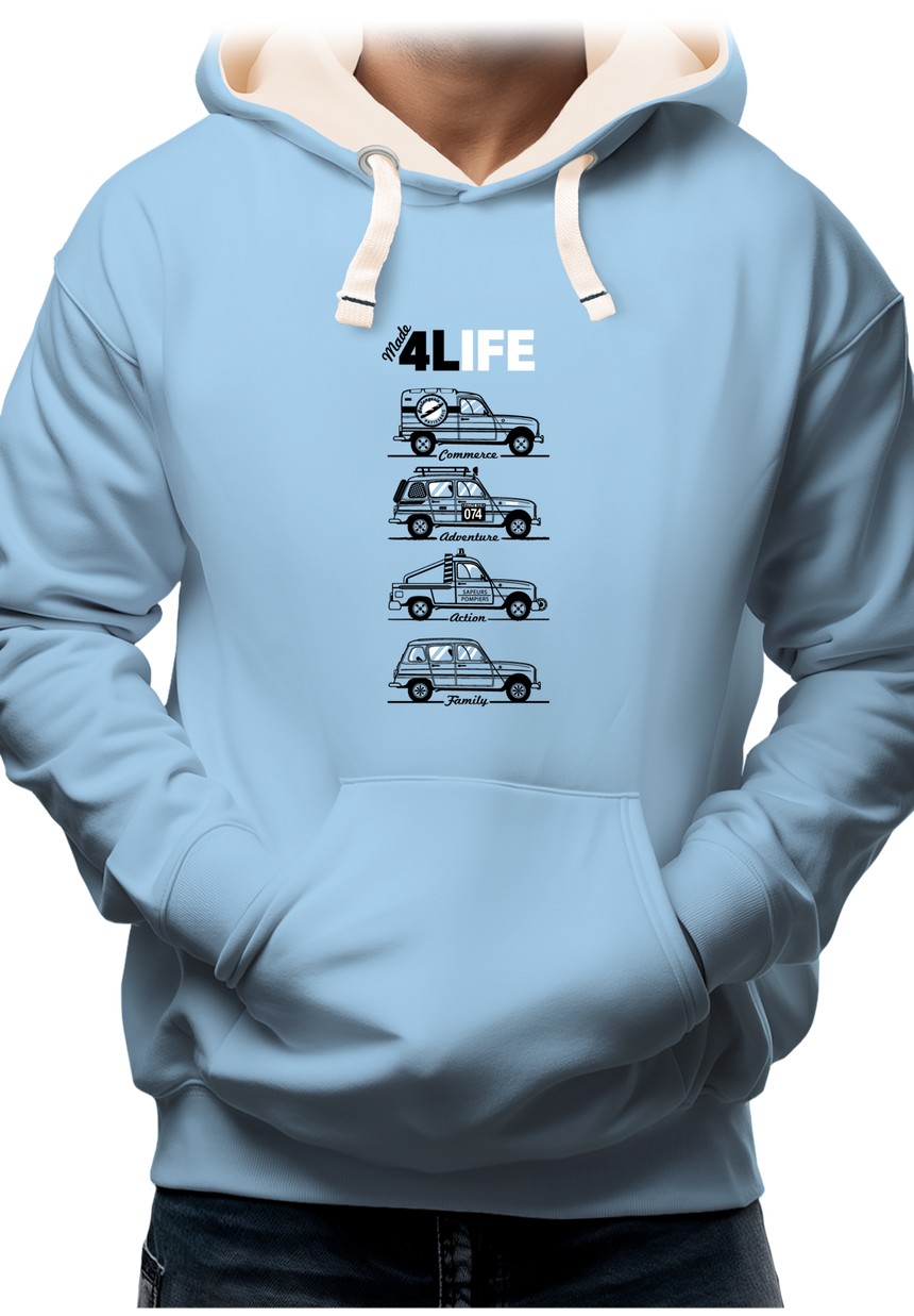 Sweat Adulte Voiture 4L Life