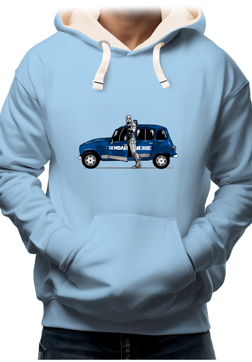 Sweat Adulte Voiture 4L Robot cop gendarme