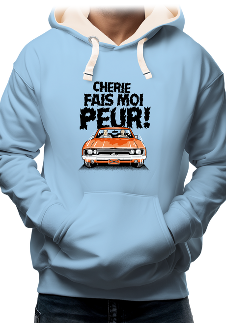 Sweat Adulte Chérie fais moi peur voiture