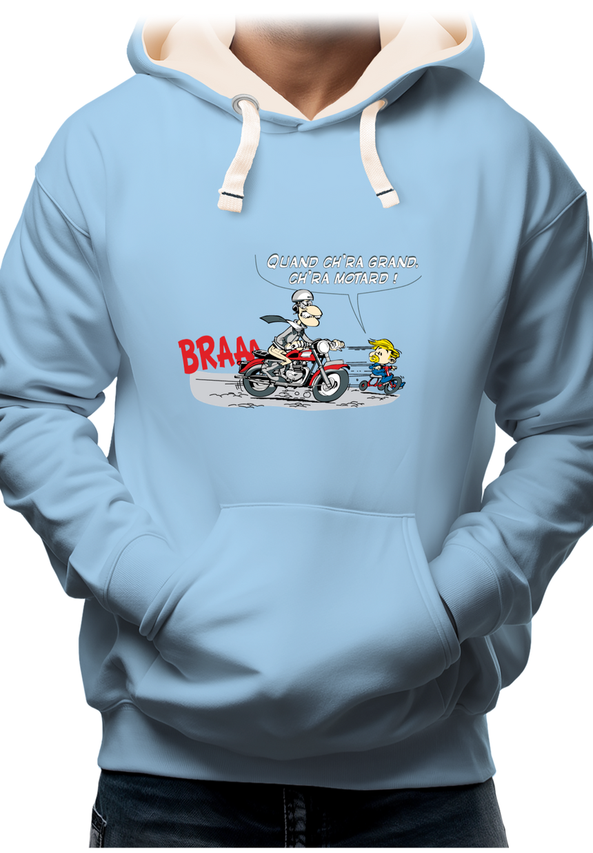 Sweat Adulte Motard et son fils