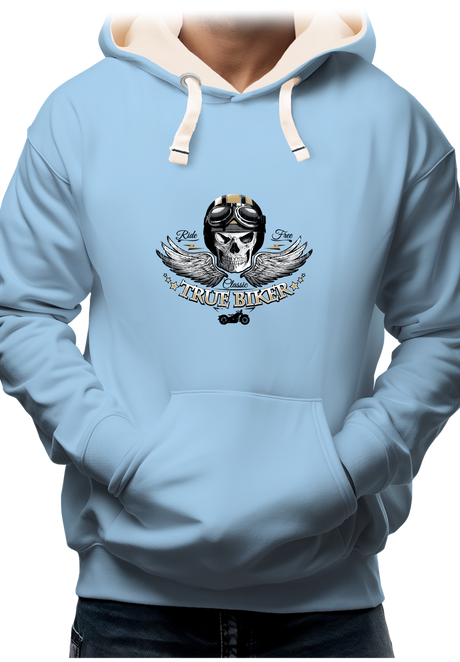 Sweat Adulte True biker tête de mort