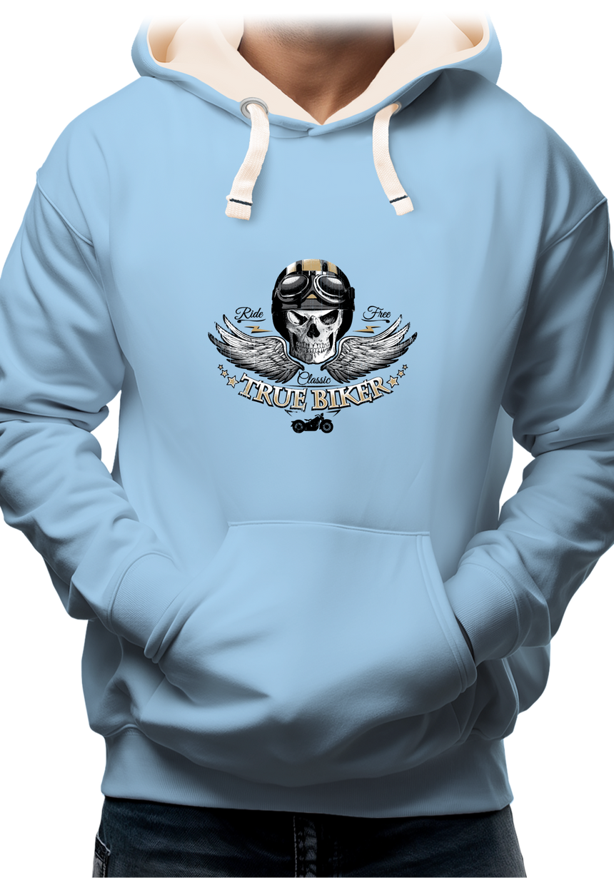 Sweat Adulte True biker tête de mort