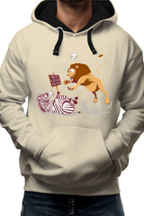 Sweat Enfant Zebre vs Lion : 5 fruits legumes par jour