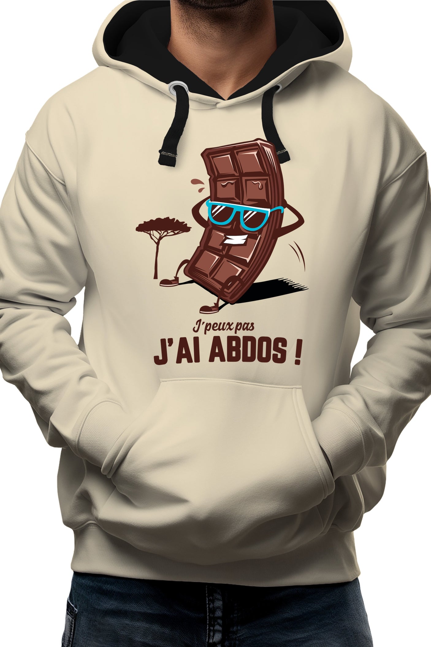 Sweat Adulte Des Abdos en tablette de chocolat