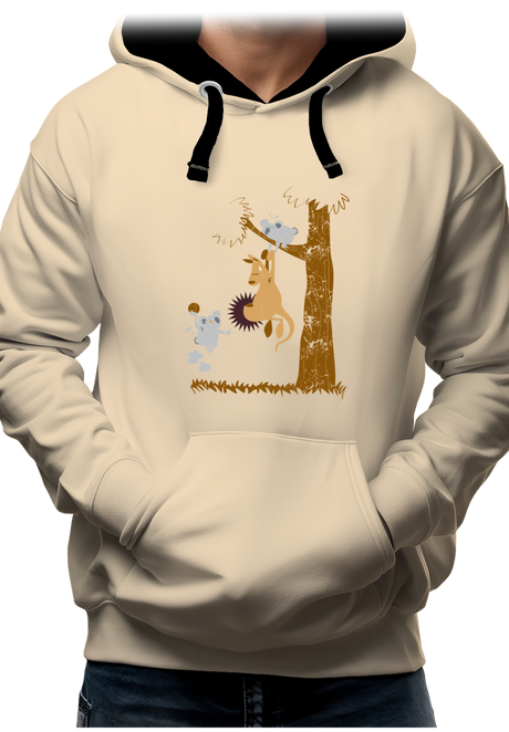 Sweat Adulte Basket kangourou et koala