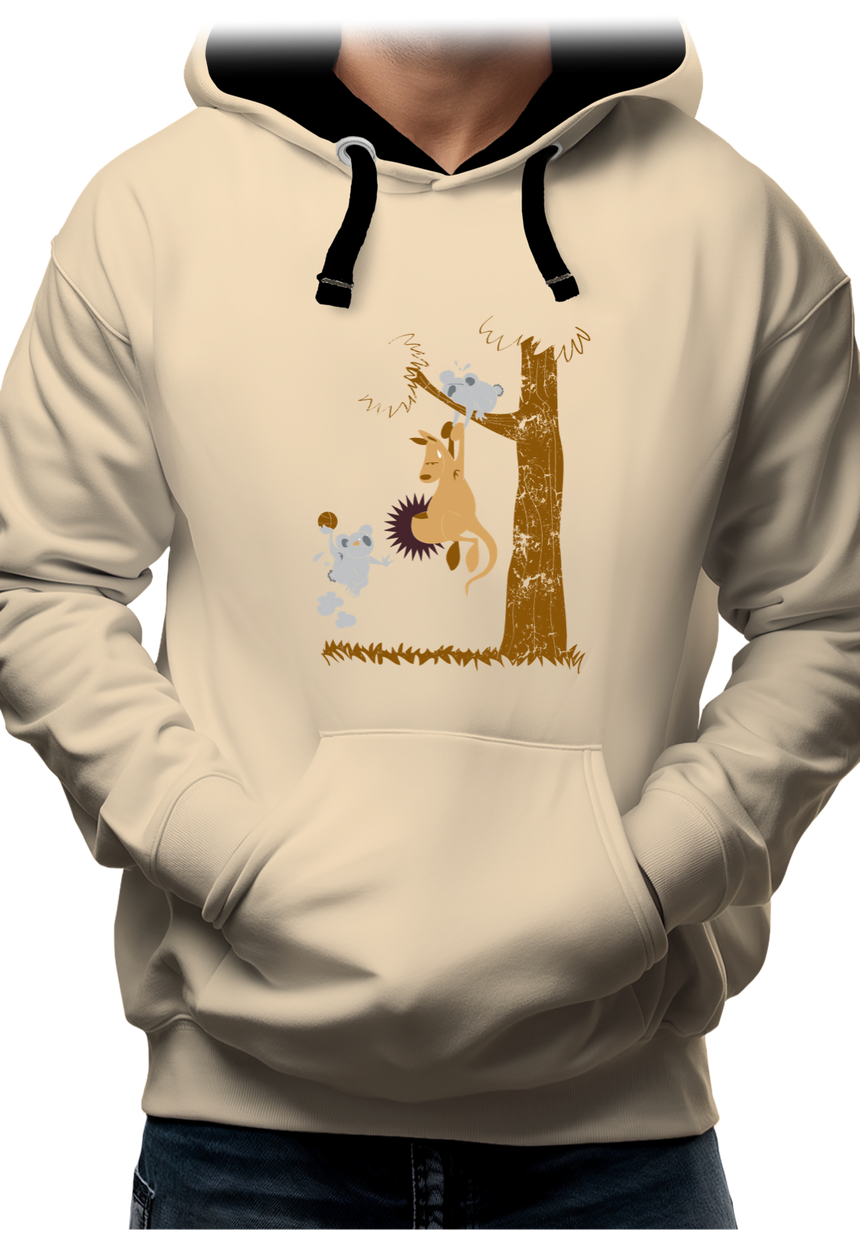 Sweat Adulte Basket kangourou et koala