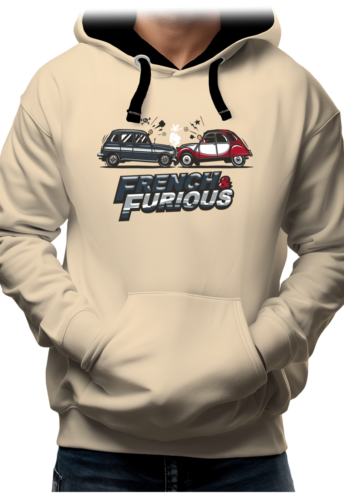 Sweat Adulte French & Furious 4L contre deuch
