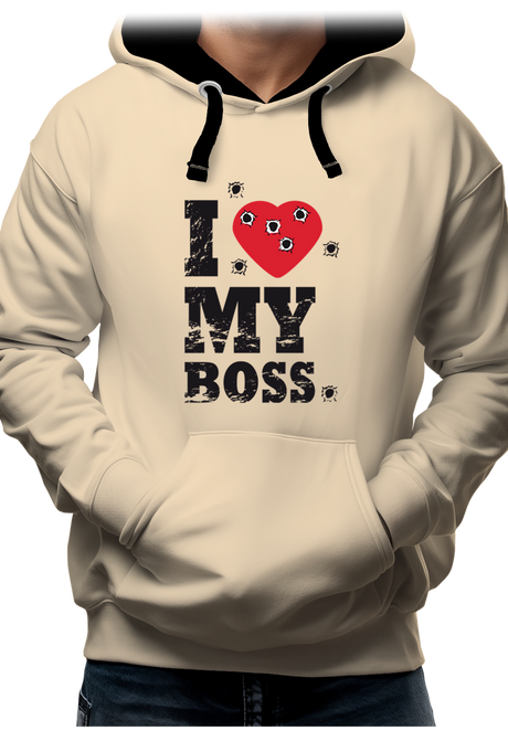 Sweat Adulte I Love My Boss cible de tire