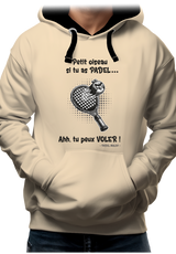 Sweat Adulte Padel avec l'oiseau énervé