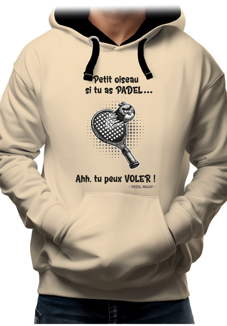 Sweat Adulte Padel avec l'oiseau énervé