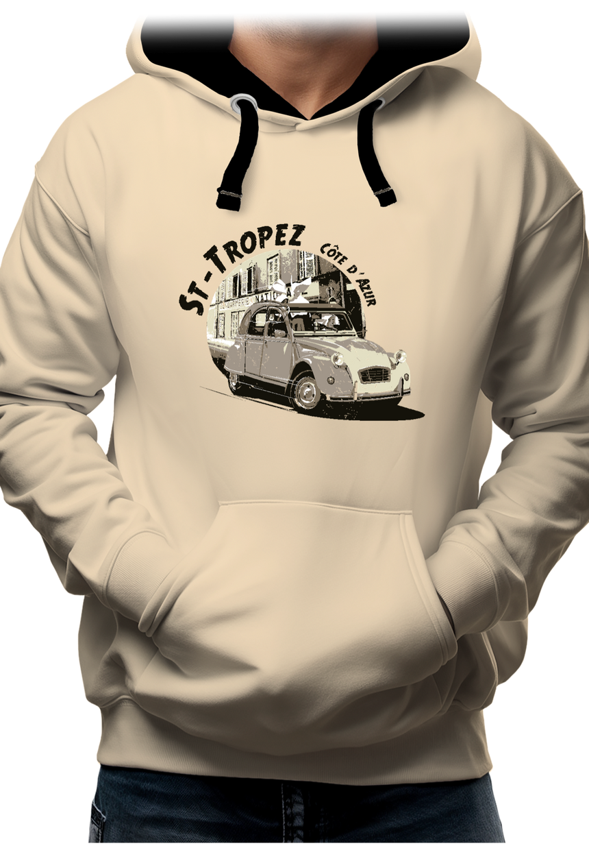 Sweat Adulte Voiture 2CV St Tropez