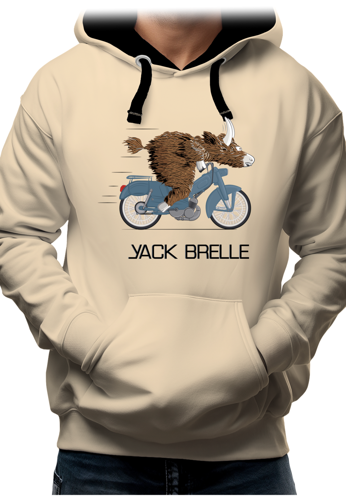 Sweat Adulte Yack Brelle en moto