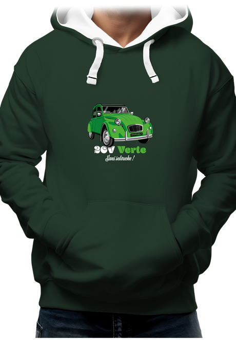 Sweat Adulte Deuch verte sans retouche