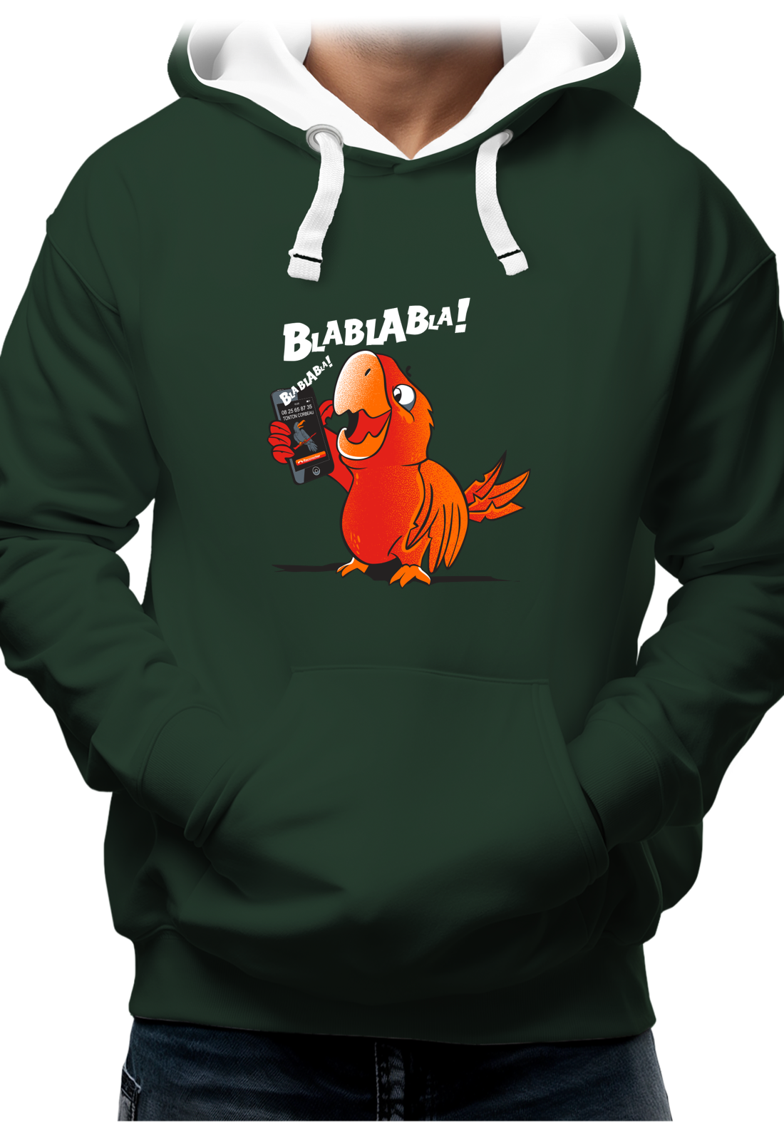 Sweat Adulte Blablabla le Perroquet