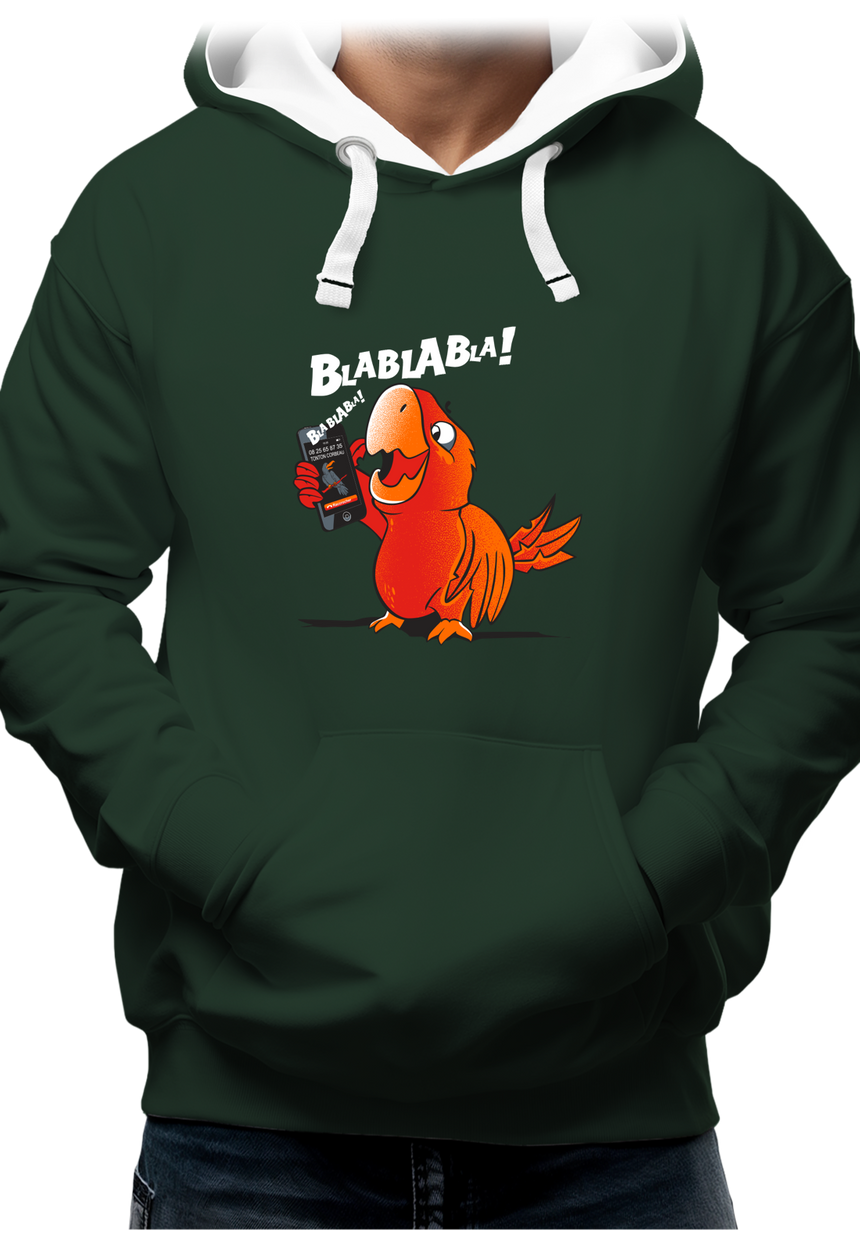 Sweat Adulte Blablabla dit coco le Perroquet