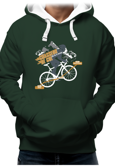 Sweat Adulte Vélo chasseur de col Forclaz