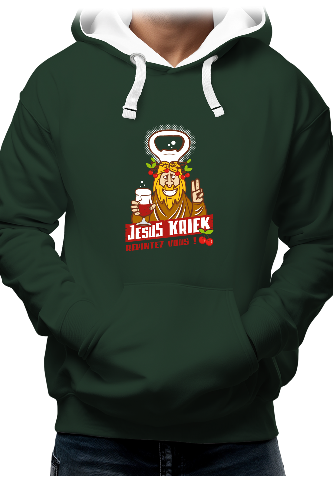 Sweat Adulte La bière Jesus Kriek