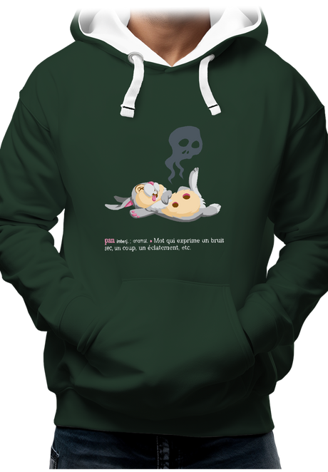 Sweat Adulte Pan ! Lapin Couché