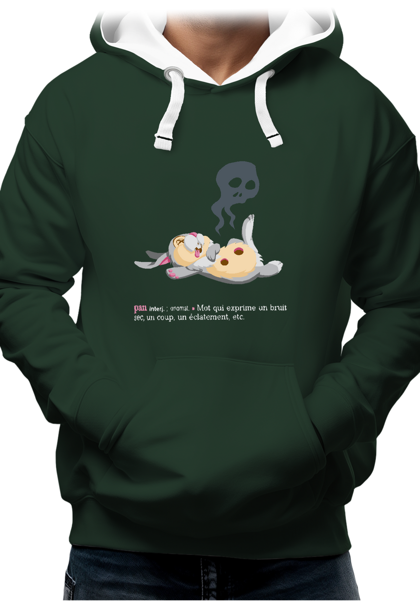 Sweat Adulte Pan ! Lapin Couché