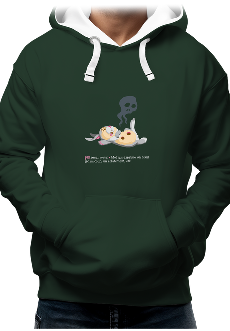 Sweat Adulte Pan ! Lapin Couché