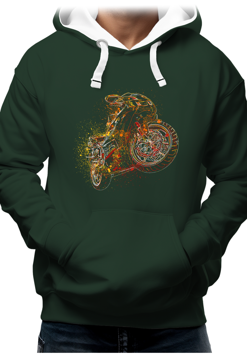 Sweat Adulte Dessin moto abstrait