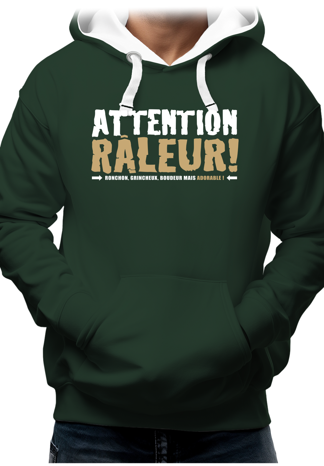 Sweat Adulte Attention raleur en bronze