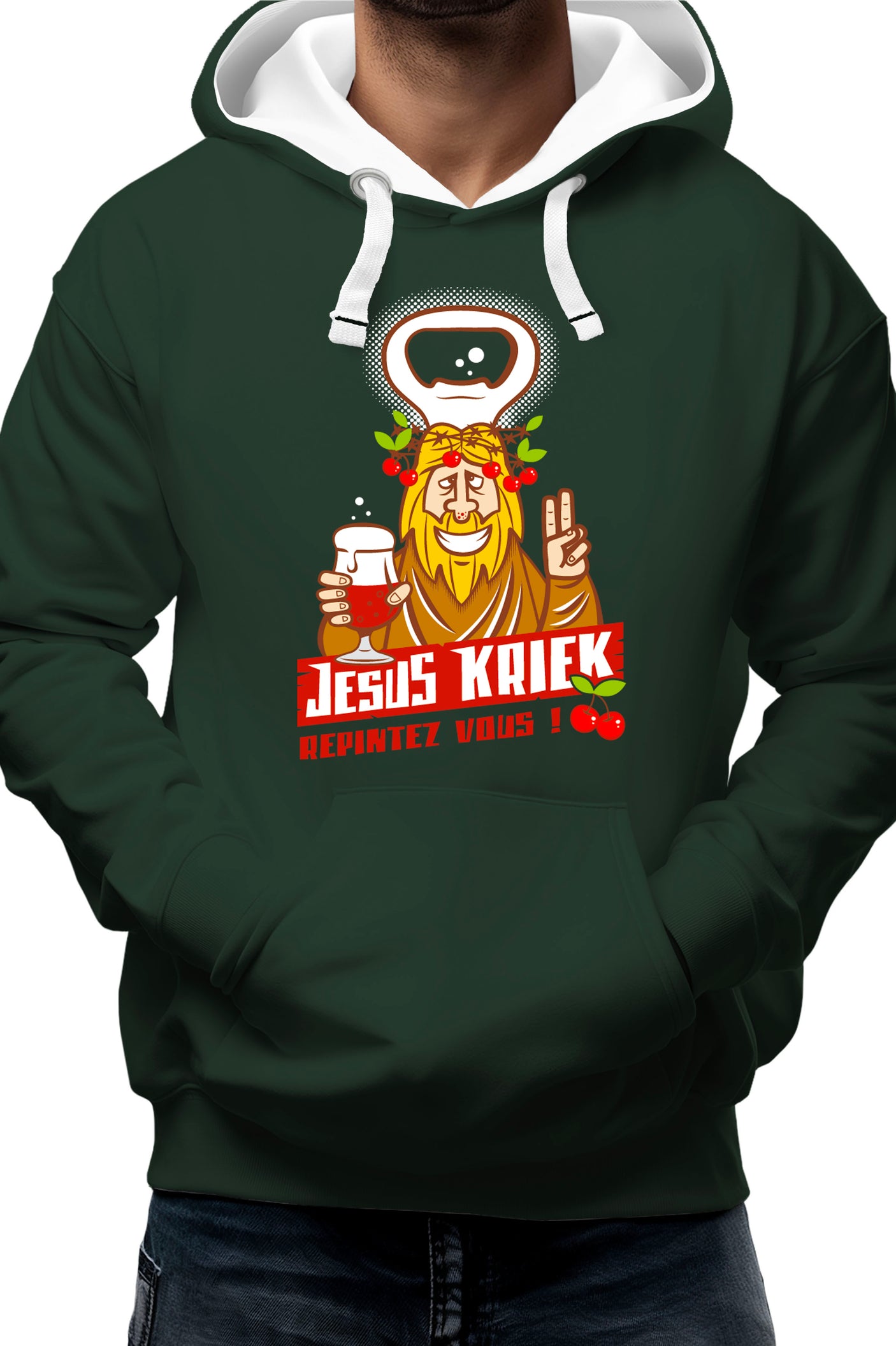 Sweat Adulte La bière Jesus Kriek