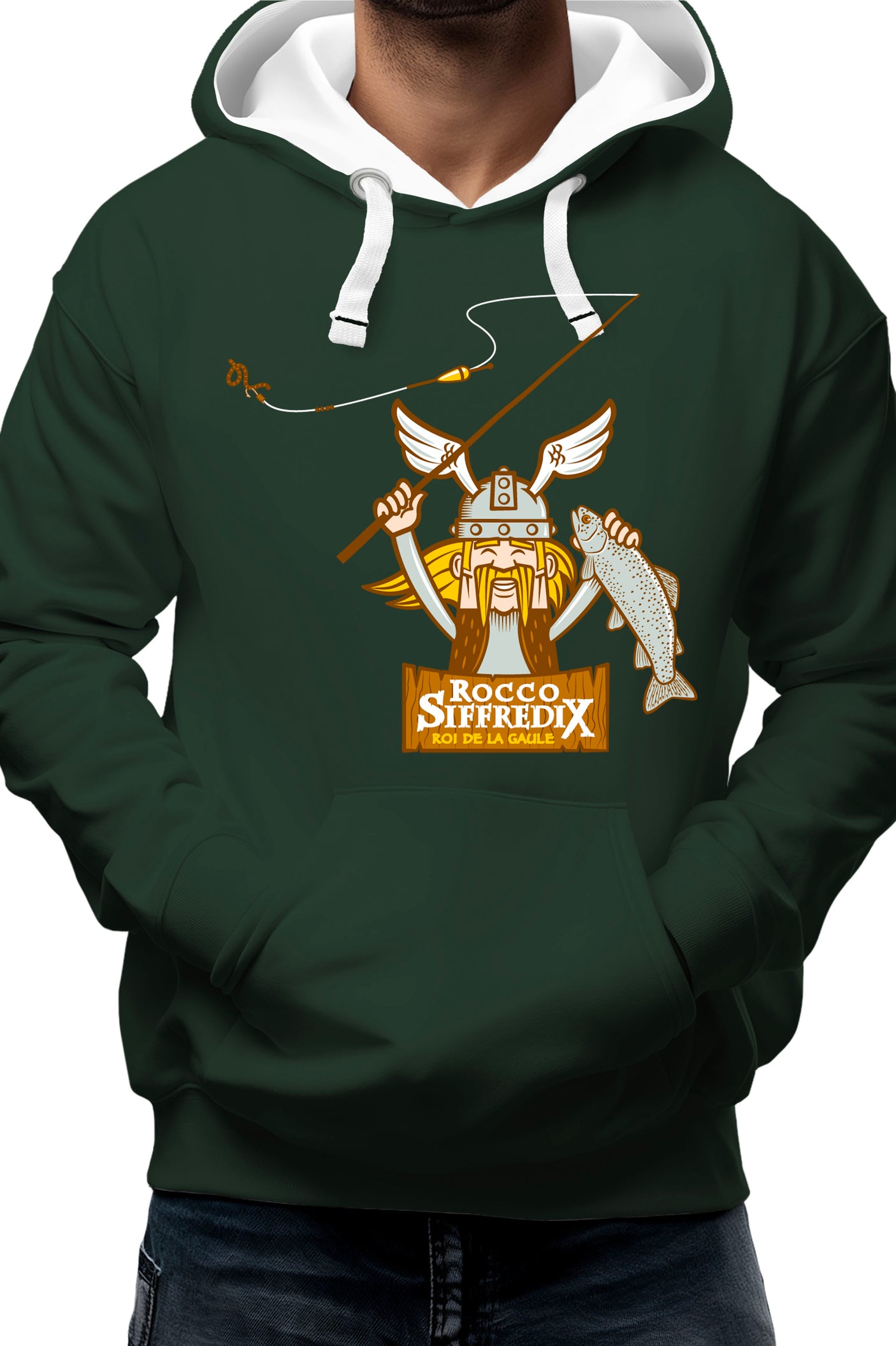 Sweat Adulte Pecheur roi de la gaule