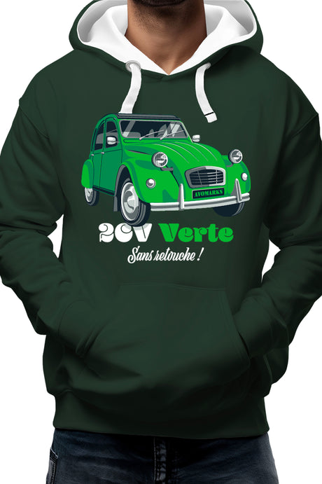 Sweat Adulte Deuch verte sans retouche