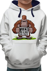 Sweat Enfant Viens me le dire en face Recto Verso