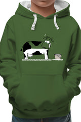 Sweat Enfant Vache a moitié pleine de lait