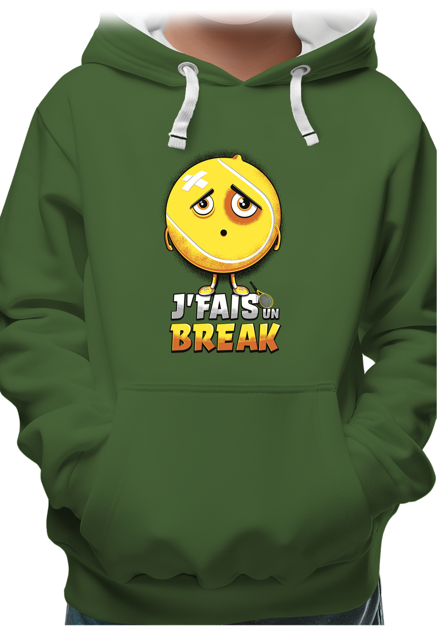 Sweat Enfant Balle de tennis, je fais un break