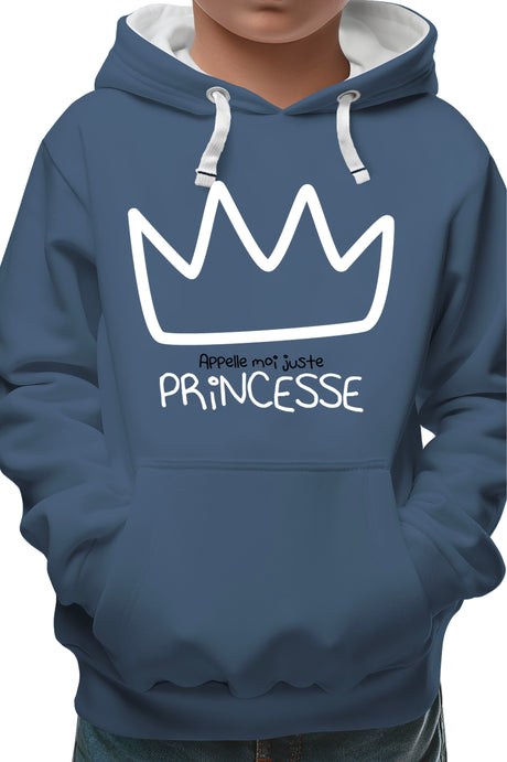 Sweat Enfant Princesse Couronne appelle moi juste