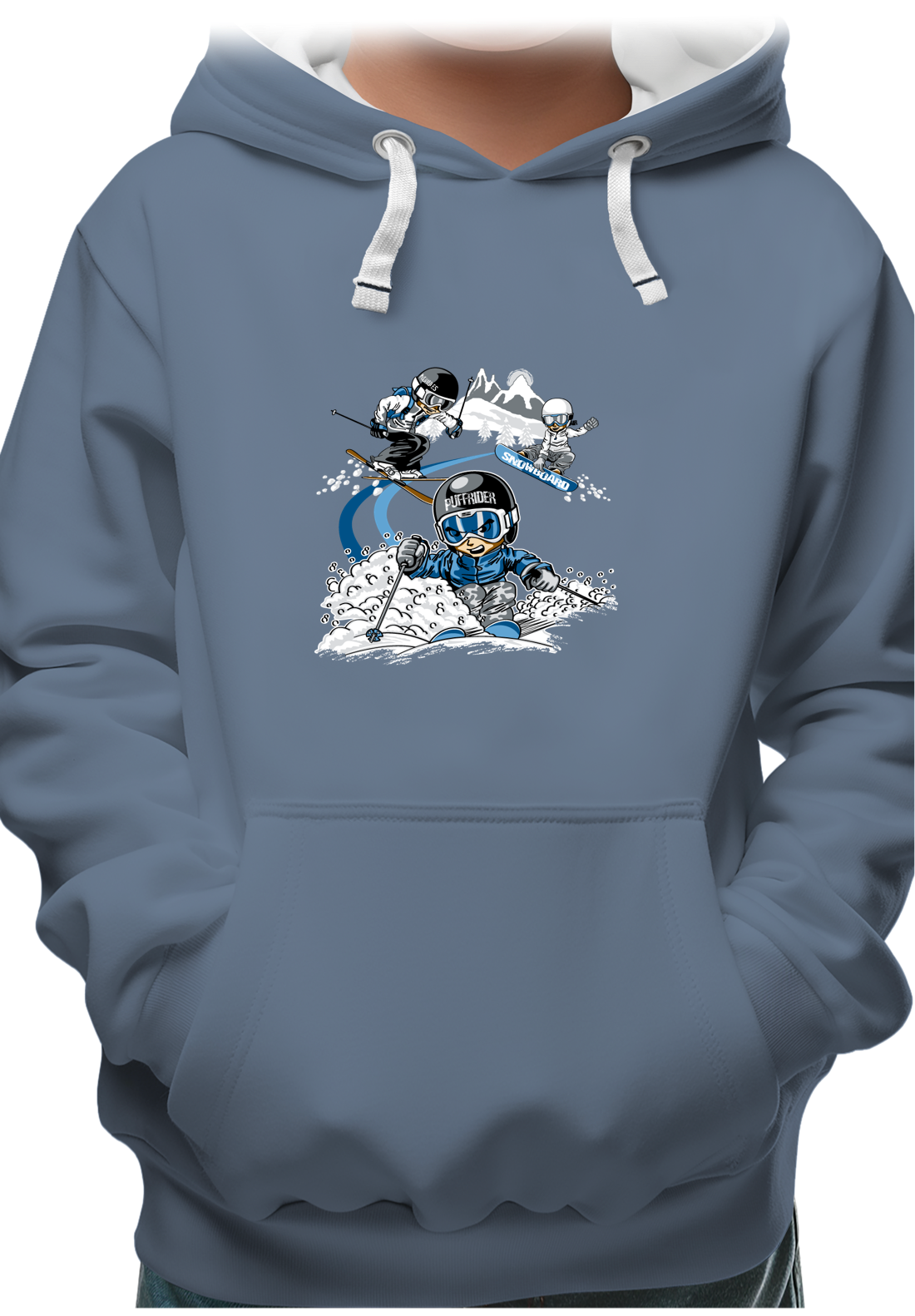 Sweat Enfant 3 garçons ski et surf