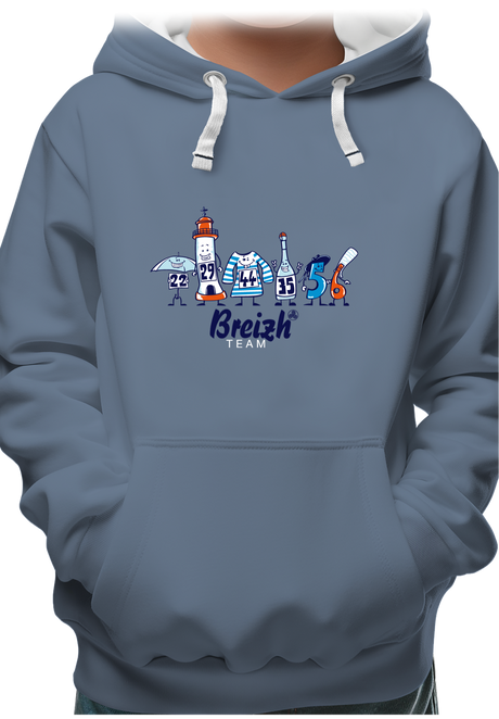 Sweat Enfant Breizh team, les départements de Bretagne