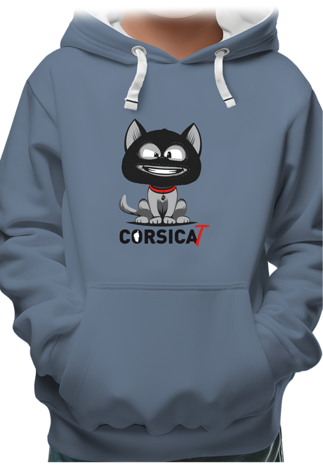 Sweat Enfant Chat Corse cagoulé