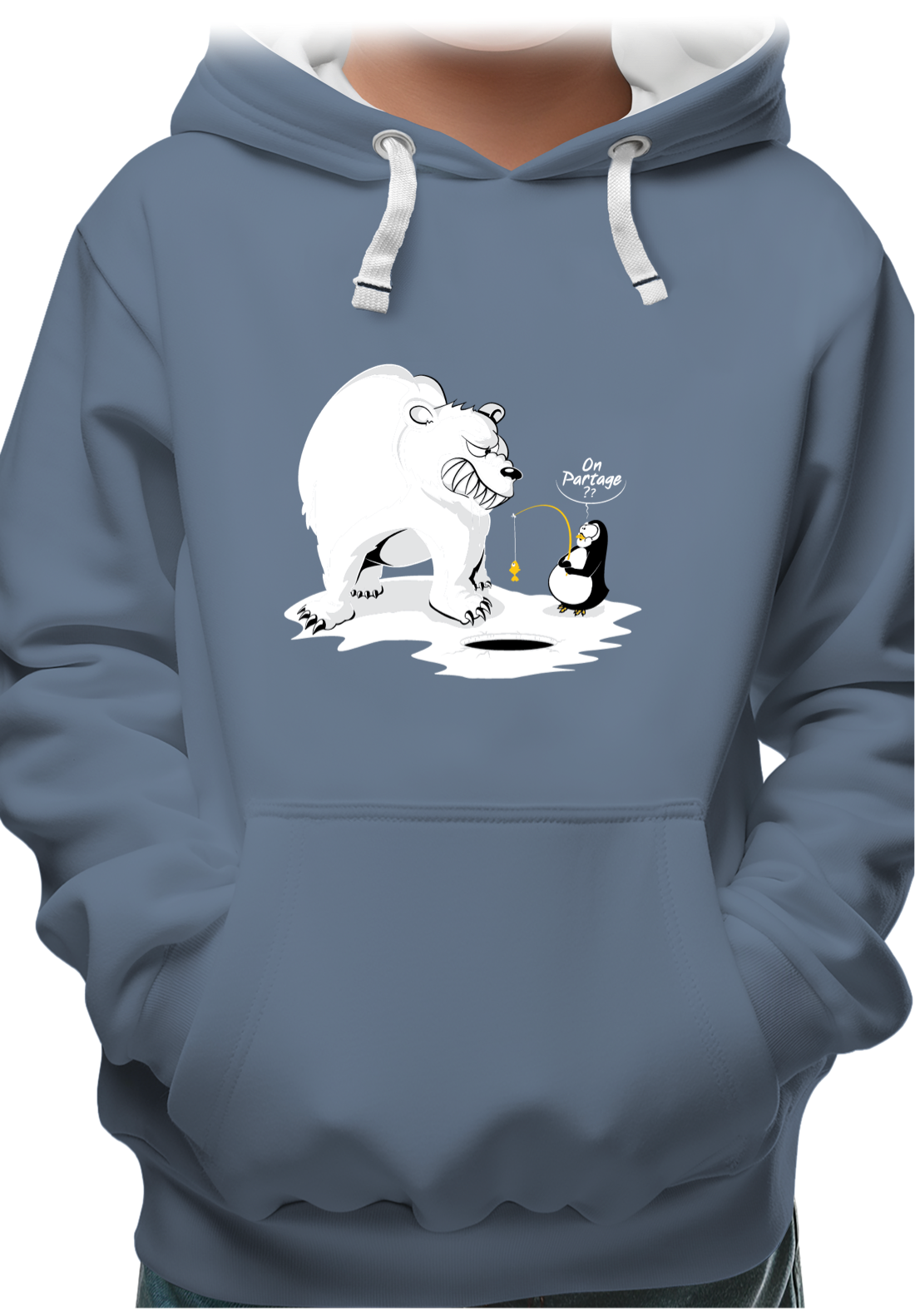 Sweat Enfant Ours et pingouin sur la banquise