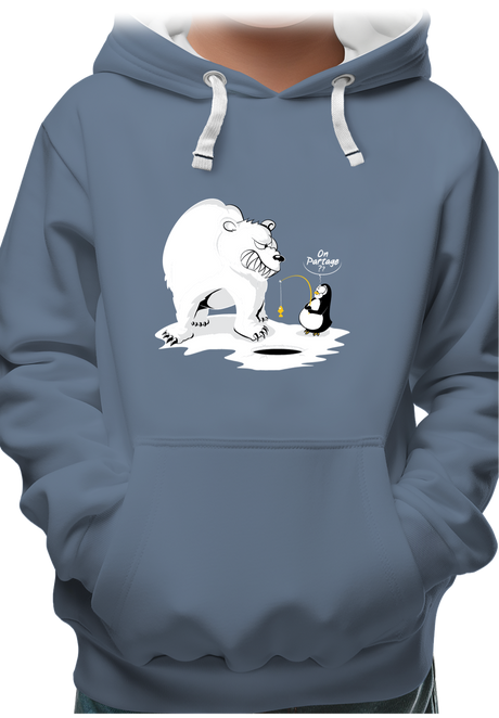 Sweat Enfant Ours et pingouin sur la banquise