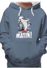 Sweat Enfant Requin je suis pas du matin