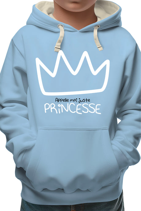 Sweat Enfant Princesse Couronne appelle moi juste