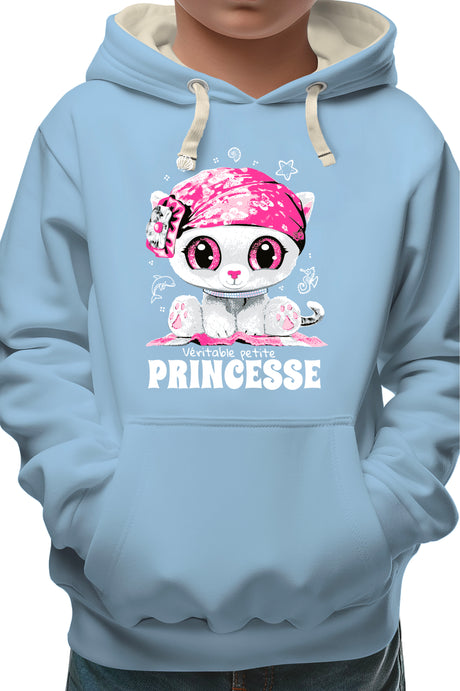 Sweat Enfant Veritable petite chatte princesse strass