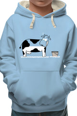 Sweat Enfant Vache a moitié pleine de lait