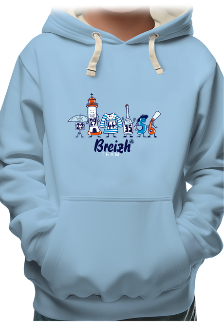 Sweat Enfant Breizh team, les départements de Bretagne