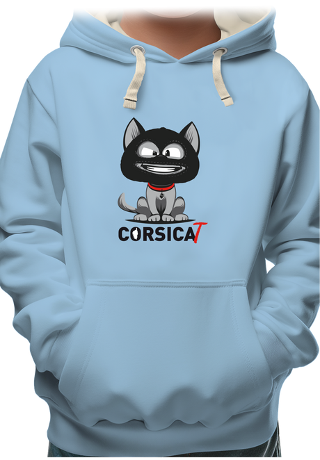 Sweat Enfant Chat Corse cagoulé