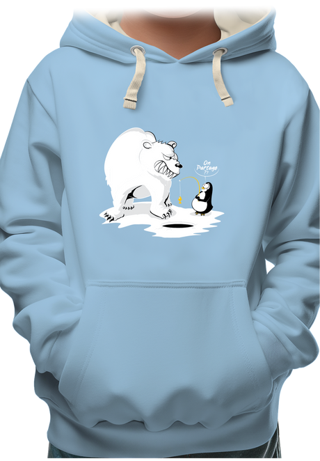 Sweat Enfant Ours et pingouin sur la banquise