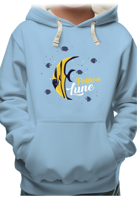 Sweat Enfant Poisson lune avec strass