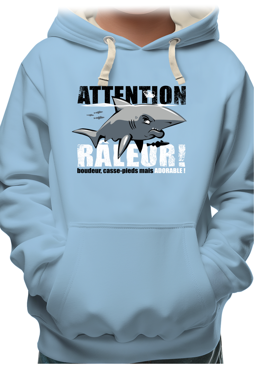 Sweat Enfant Attention requin râleur