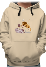 Sweat Enfant Zèbre vs Lion : 5 fruits légumes par jour